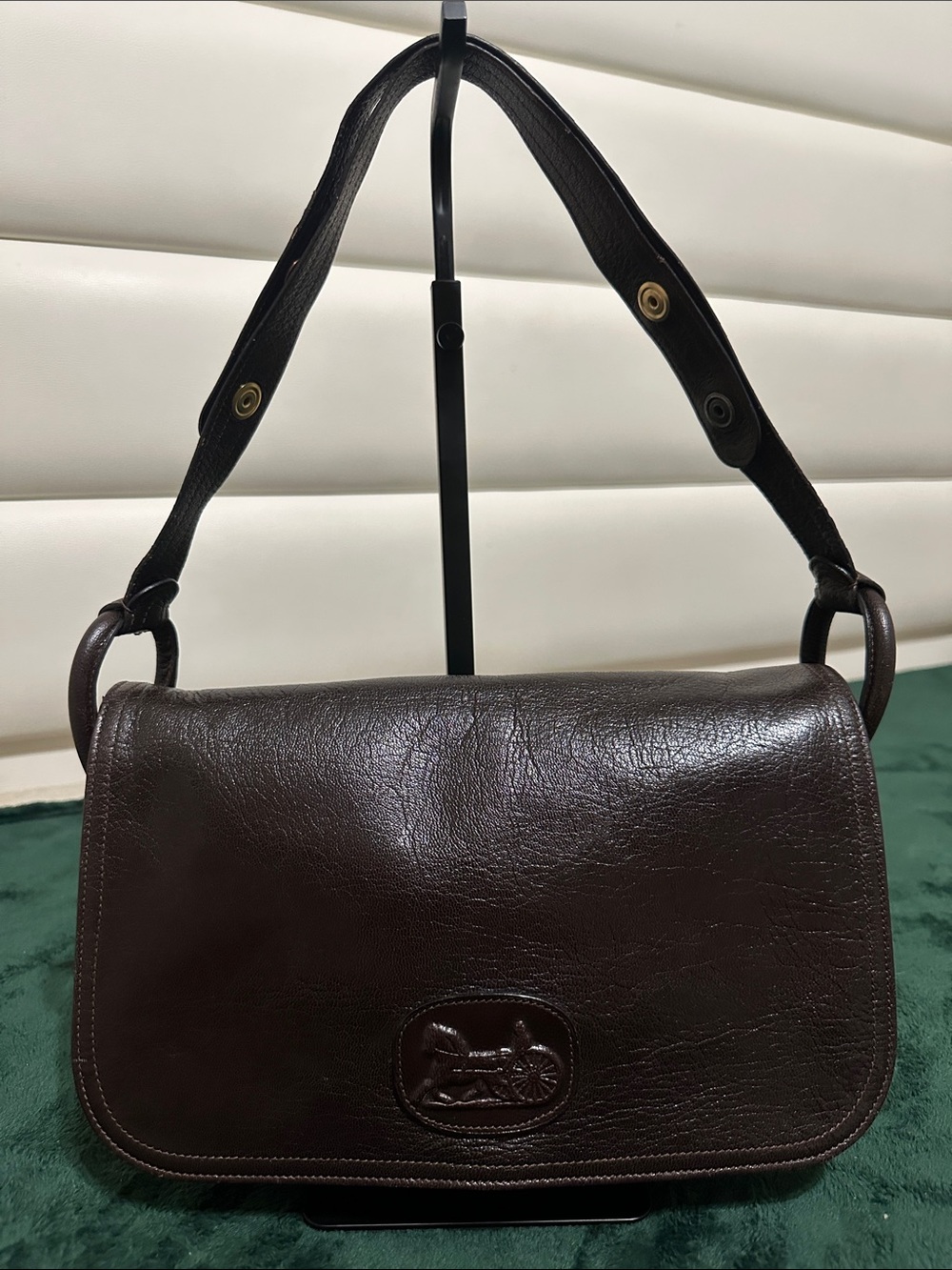 Gorgeous Celine Dark Brown Leather Shoulder Bag